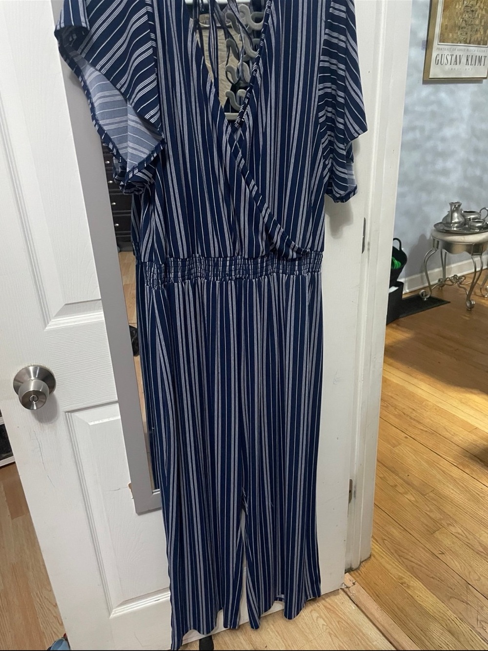 Navy & White Stripe women’s One-Piece Jumpsuit